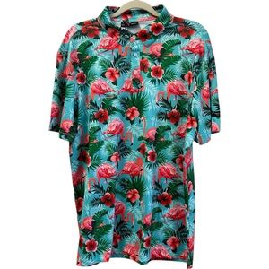 Yatta Golf Men’s NWT Short‎ Sleeve Tropical Polo Shirt  Sz L